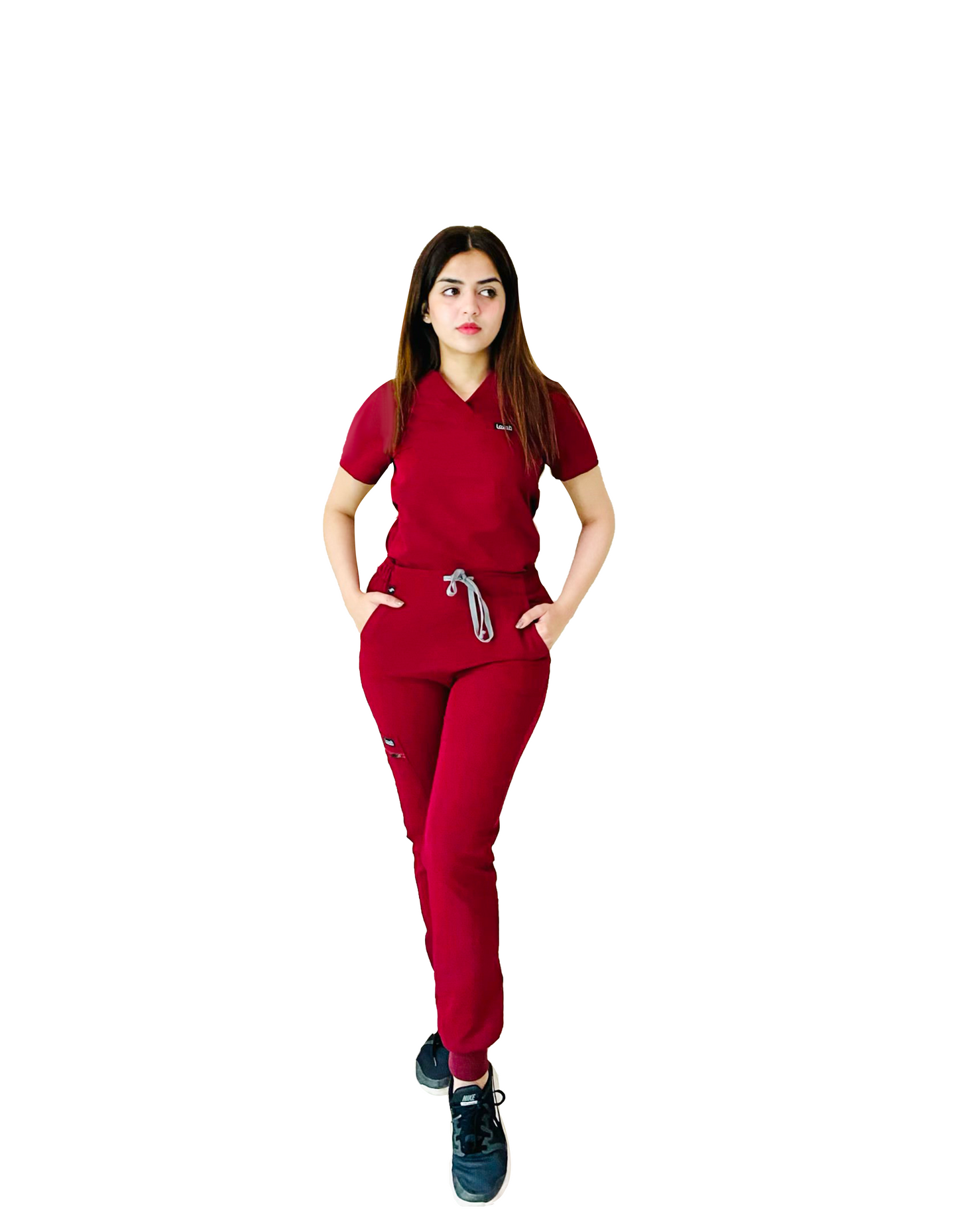 Lavish® - Burgundy Scrubs For Women