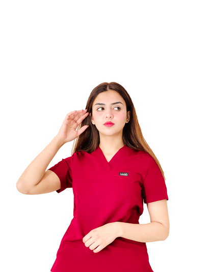 Lavish Scrubs | Women Scrub Top | Oxblood Burgundy