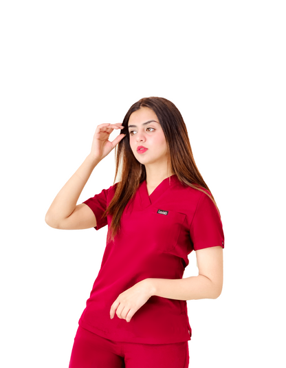 Lavish Scrubs | Women Scrub Top | Oxblood Burgundy