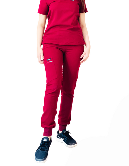 Lavish Scrubs | Women Scrub Bottom | Oxblood Burgundy