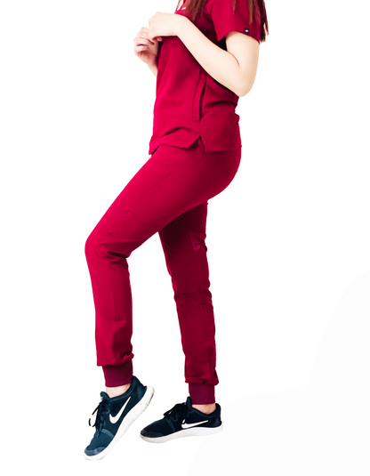 Lavish Scrubs | Women Scrub Bottom | Oxblood Burgundy